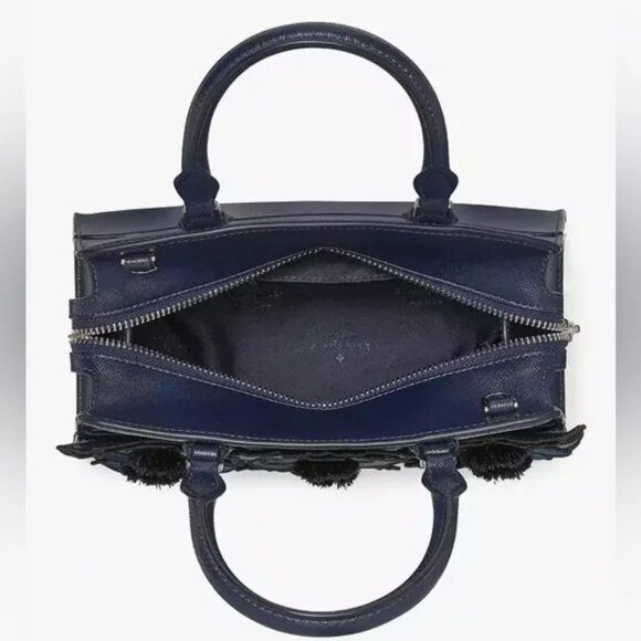 Upcoming Raffle Kate Spade NEW Blue Applique Embroidered Madison Satchel - Picture 8 of 10